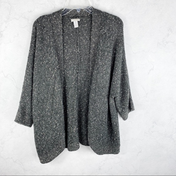 Chico's Sweaters - [Chicos] Gray Mesh Knit Cardigan